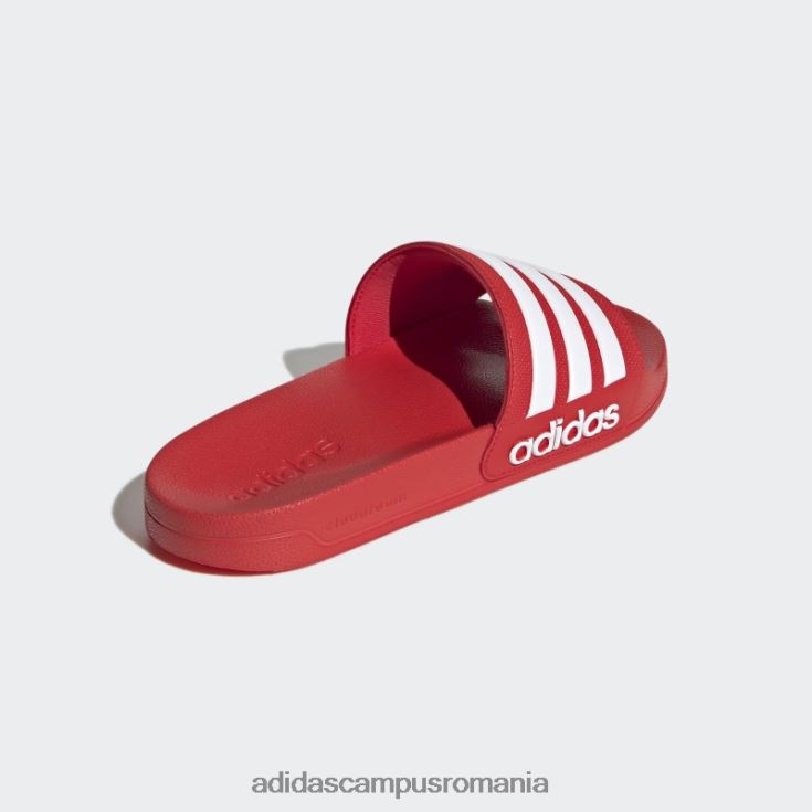 adidas campus romania tobogane de duș adilette roșii unisex rosu alb J266N212406