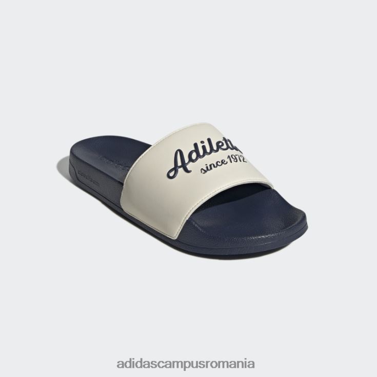adidas campus romania tobogane de dus adilette bleumarin unisex alb/marinier J266N212428