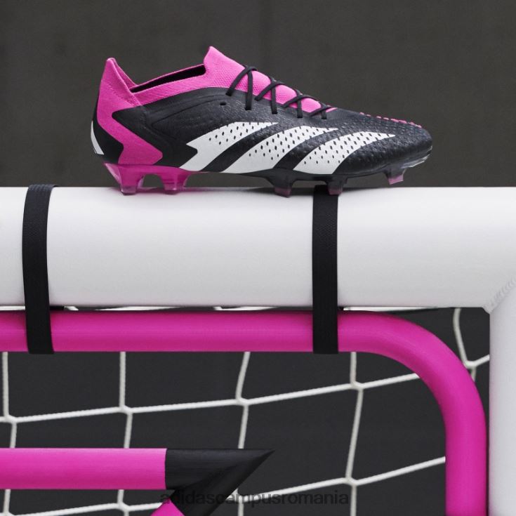 adidas campus romania acuratețea prădătorului negru.1 cizme joase de teren ferm unisex negru/alb/roz J266N212748