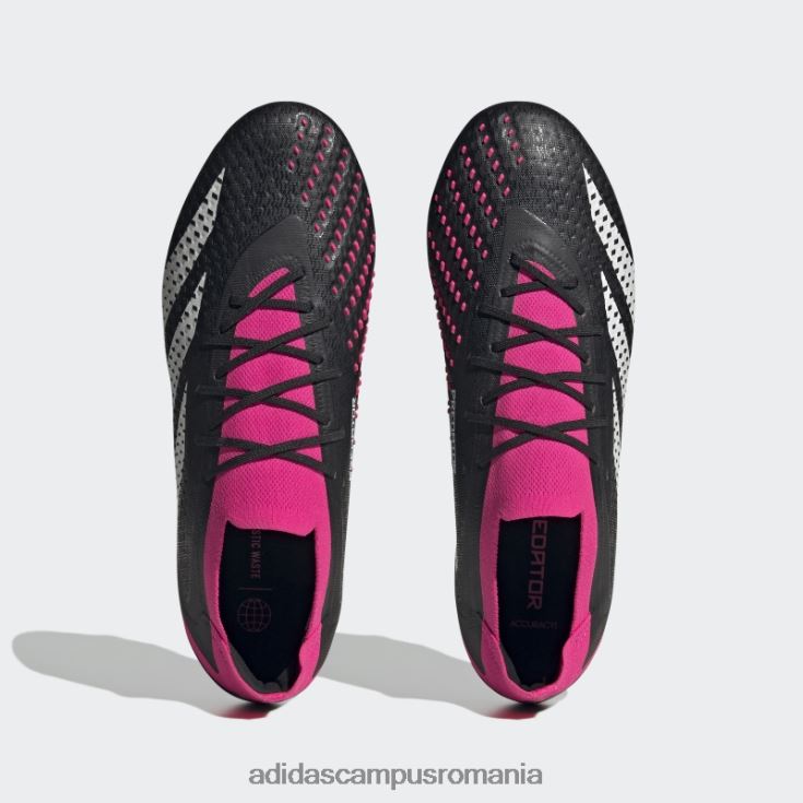 adidas campus romania acuratețea prădătorului negru.1 cizme joase de teren ferm unisex negru/alb/roz J266N212748