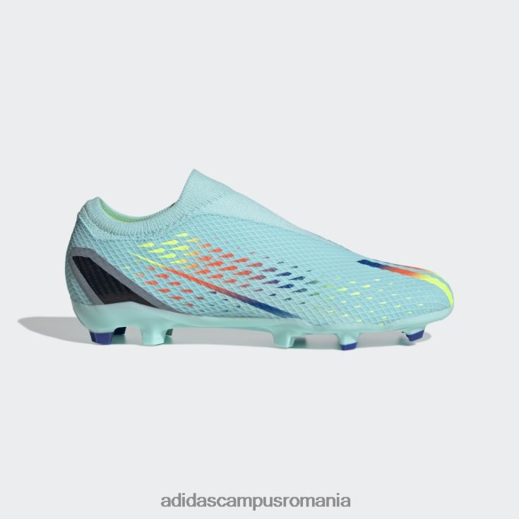 adidas campus romania aqua x speedportal.3 cizme fără șireturi pentru teren ferm unisex aqua/albastru/galben J266N28807