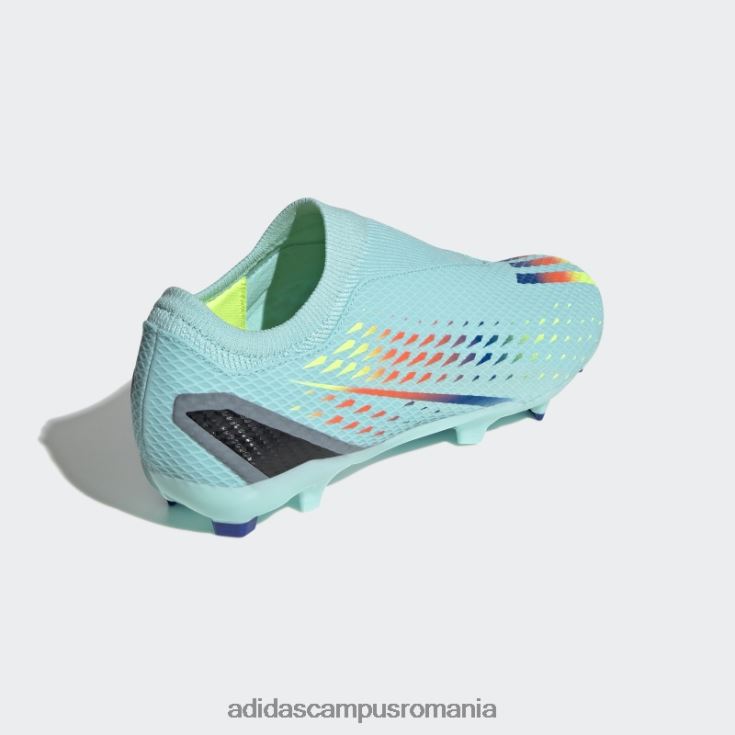 adidas campus romania aqua x speedportal.3 cizme fără șireturi pentru teren ferm unisex aqua/albastru/galben J266N28807