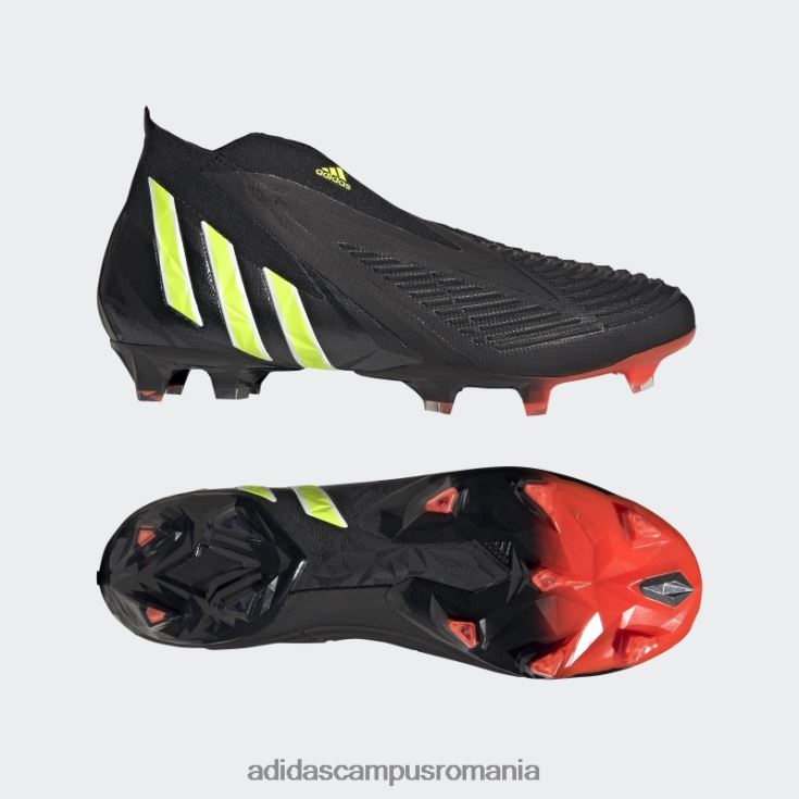 adidas campus romania black predator edge+ cizme pentru teren ferm unisex negru/galben/rosu J266N2407
