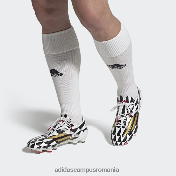 adidas campus romania cizme albe f50 adizero iv teren ferm unisex alb/auriu metalic/stacojiu J266N2406