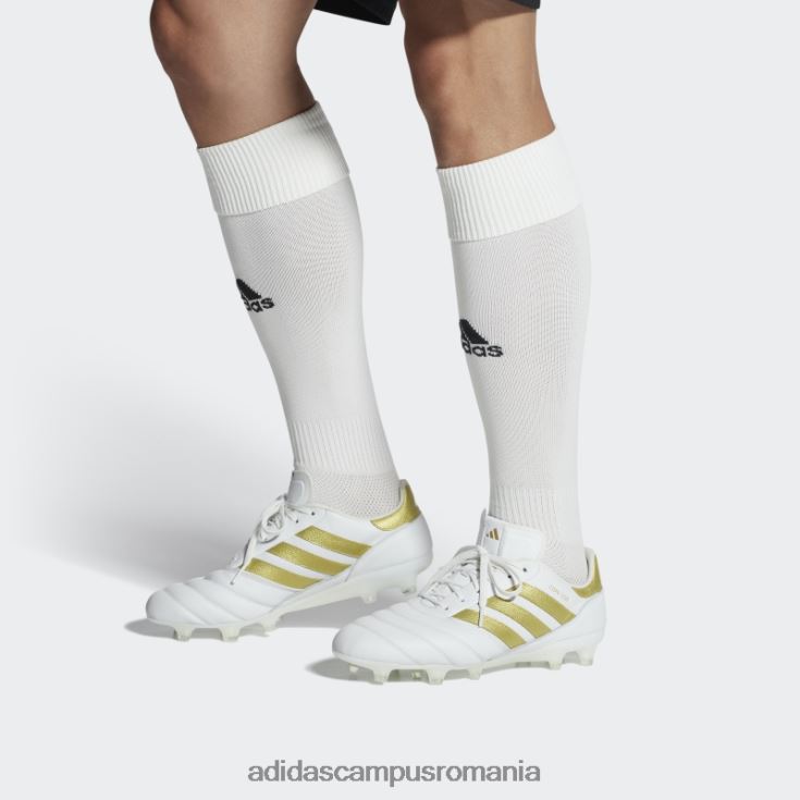 adidas campus romania copa icon ghete de fotbal pentru teren ferm alb unisex alb/auriu metalic J266N21351