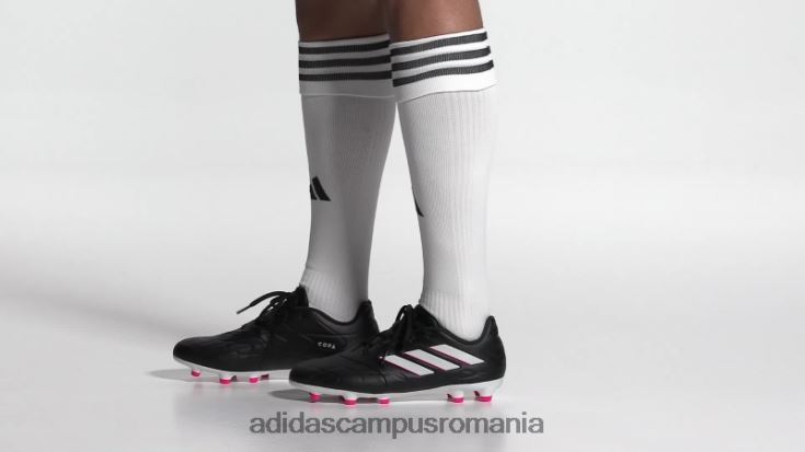adidas campus romania copa pure.3 crampoane pentru teren ferm negru unisex negru/zero metalic/roz J266N23962