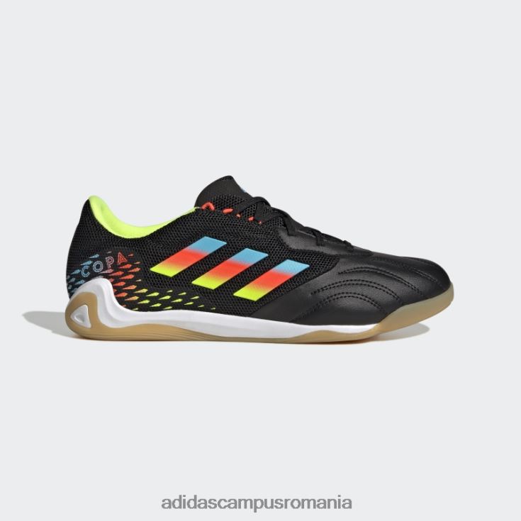 adidas campus romania negru copa sens.3 pantofi de interior unisex negru/cian/galben J266N24571