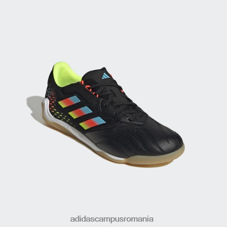 adidas campus romania negru copa sens.3 pantofi de interior unisex negru/cian/galben J266N24571