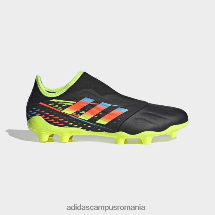 adidas campus romania negru copa sense.3 crampoane de teren ferm fără șireturi adidas unisex negru/cian/galben J266N24575