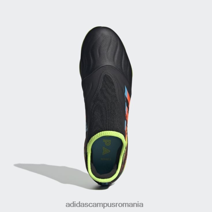 adidas campus romania negru copa sense.3 crampoane de teren ferm fără șireturi adidas unisex negru/cian/galben J266N24575