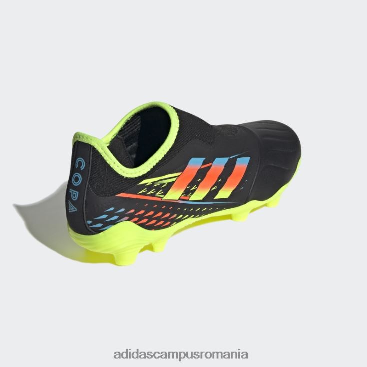 adidas campus romania negru copa sense.3 crampoane de teren ferm fără șireturi adidas unisex negru/cian/galben J266N24575