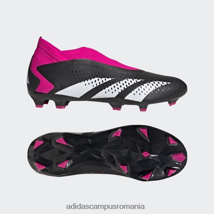 adidas campus romania negru predator precizie.3 crampoane de teren ferm fără șireturi adidas unisex negru/alb/roz J266N23981
