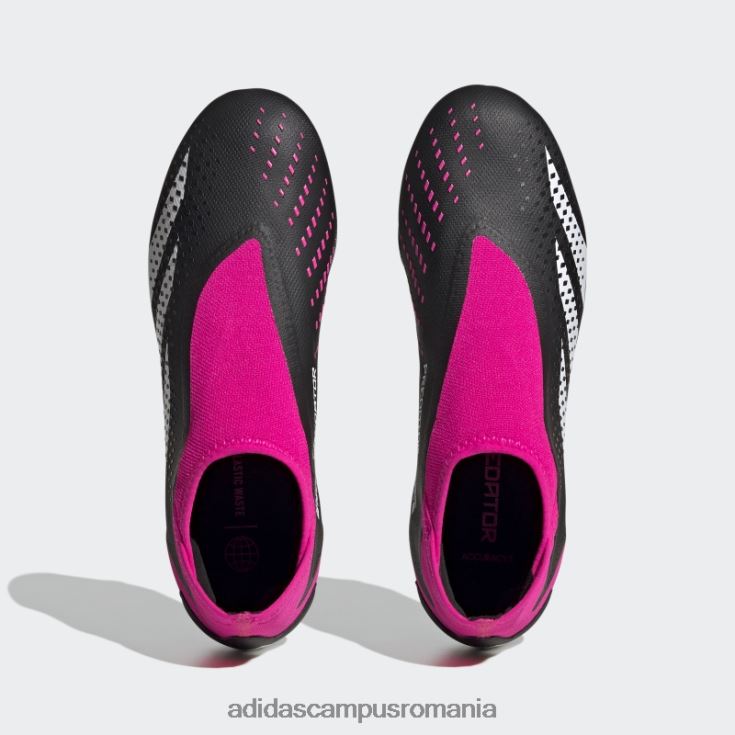 adidas campus romania negru predator precizie.3 crampoane de teren ferm fără șireturi adidas unisex negru/alb/roz J266N23981