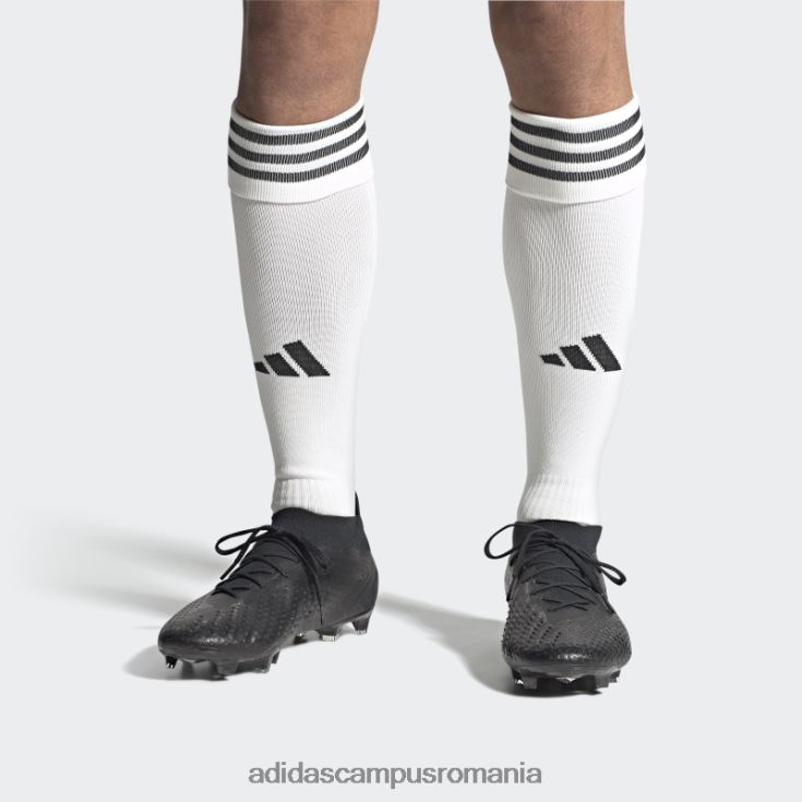 adidas campus romania precizia prădătorului.1 cizme albe de teren ferm unisex alb negru J266N2106
