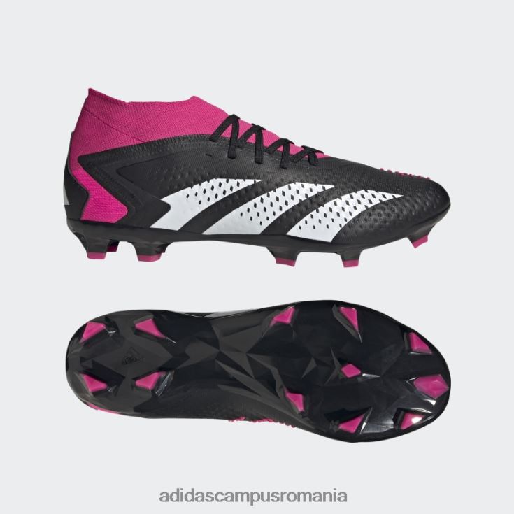 adidas campus romania precizia prădătorului.2 crampoane de pământ ferm negru unisex negru/alb/roz J266N24267