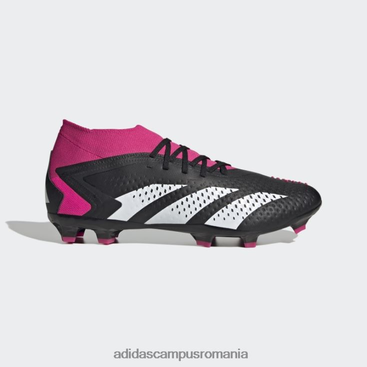 adidas campus romania precizia prădătorului.2 crampoane de pământ ferm negru unisex negru/alb/roz J266N24267
