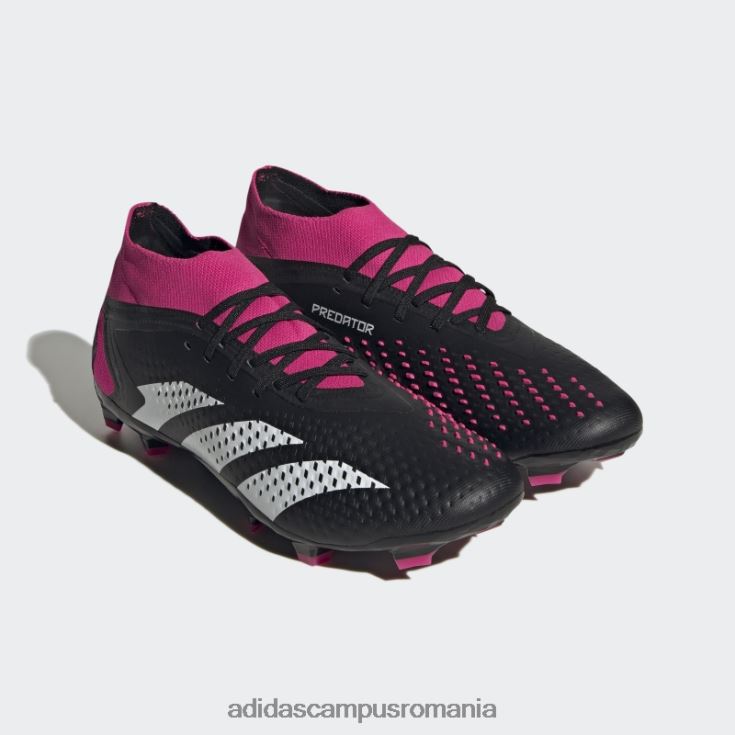 adidas campus romania precizia prădătorului.2 crampoane de pământ ferm negru unisex negru/alb/roz J266N24267