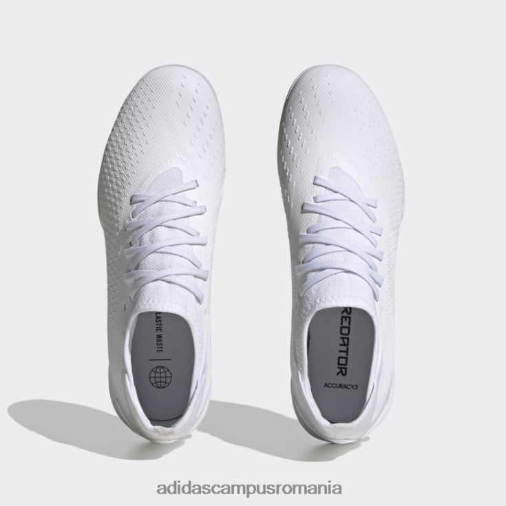 adidas campus romania precizie prădător.3 cizme de gazon albe unisex alb negru J266N212278