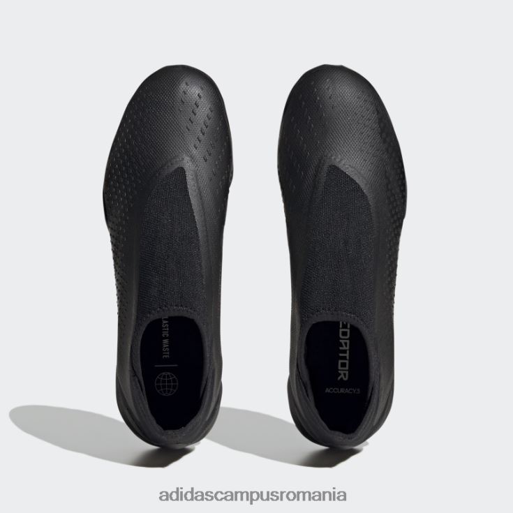 adidas campus romania precizie prădător.3 cizme de gazon fără șireturi albe unisex alb negru J266N212233