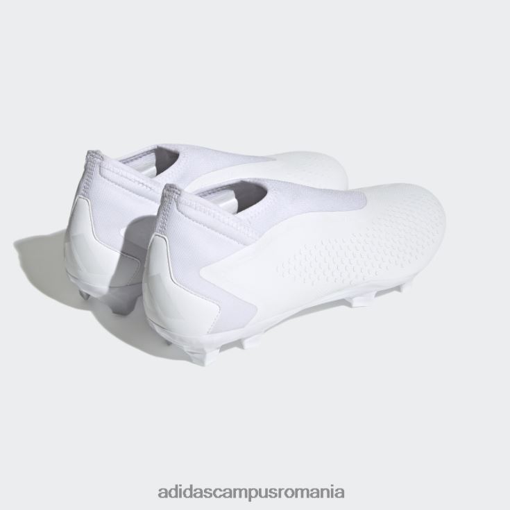 adidas campus romania precizie prădător.3 cizme fără șireturi pentru teren ferm alb unisex alb negru J266N212212