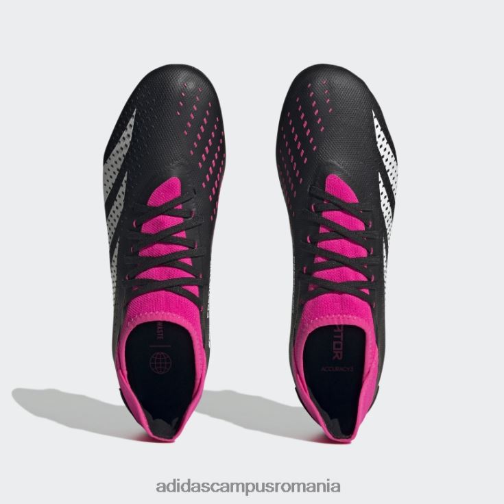 adidas campus romania predator accuracy.3 cizme de teren moale negre unisex negru/alb/roz J266N21376