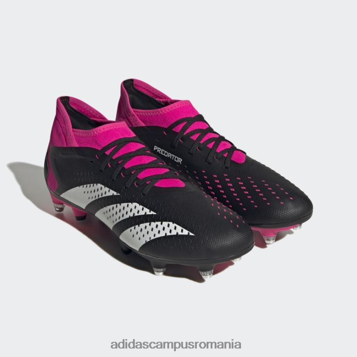 adidas campus romania predator accuracy.3 cizme de teren moale negre unisex negru/alb/roz J266N21376