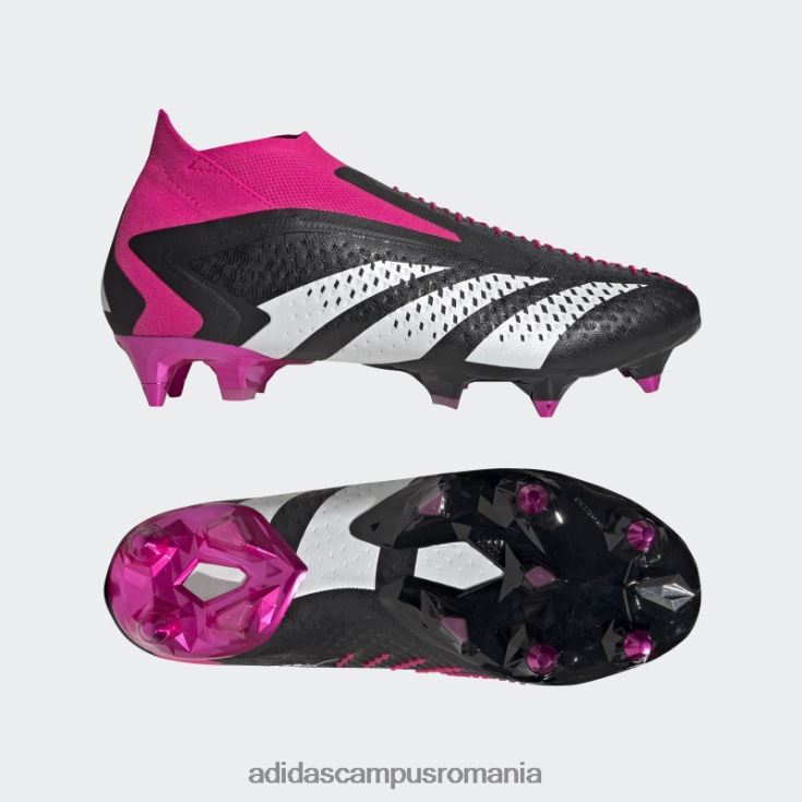 adidas campus romania predator accuracy+ cizme de teren moale negre unisex negru/alb/roz J266N212601