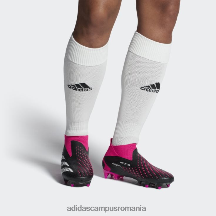 adidas campus romania predator accuracy+ cizme de teren moale negre unisex negru/alb/roz J266N212601