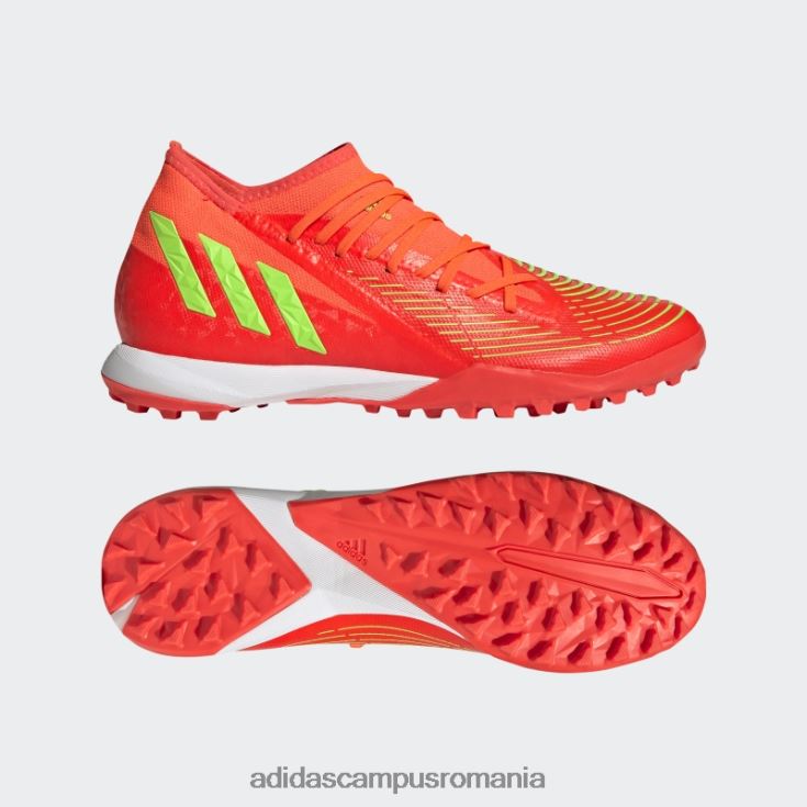 adidas campus romania roșu pradator edge.3 pantofi gazon modă unisex roșu/verde/negru J266N24828