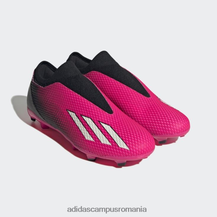 adidas campus romania roz x speedportal.3 crampoane de teren ferm fără șireturi adidas unisex roz/zero metalic/negru J266N25925