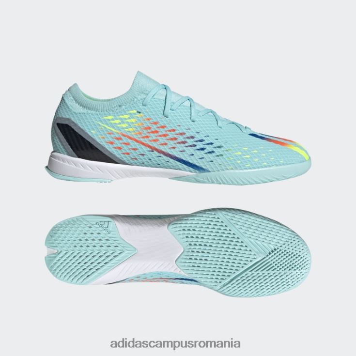 adidas campus romania x speedportal.3 pantofi indoor aqua unisex aqua/albastru/galben J266N25929