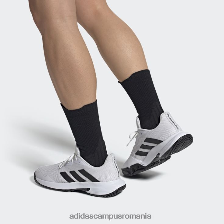 adidas campus romania Courtjam control pantofi de tenis negri unisex alb negru J266N212954