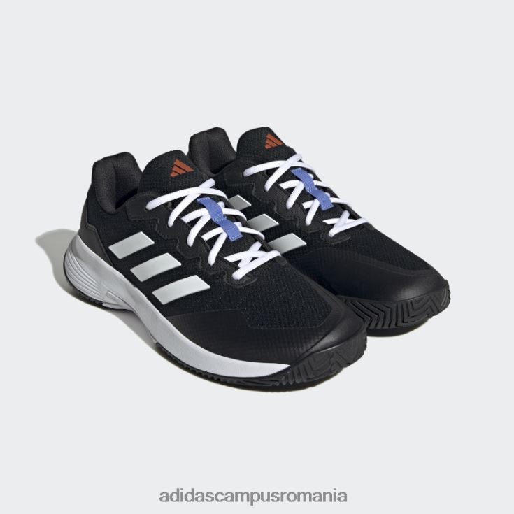 adidas campus romania pantofi de tenis gamecourt 2.0 negri unisex negru/alb/rosu J266N212434