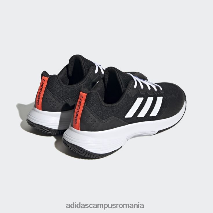 adidas campus romania pantofi de tenis gamecourt 2.0 negri unisex negru/alb/rosu J266N212434